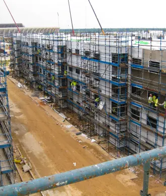 International construction site